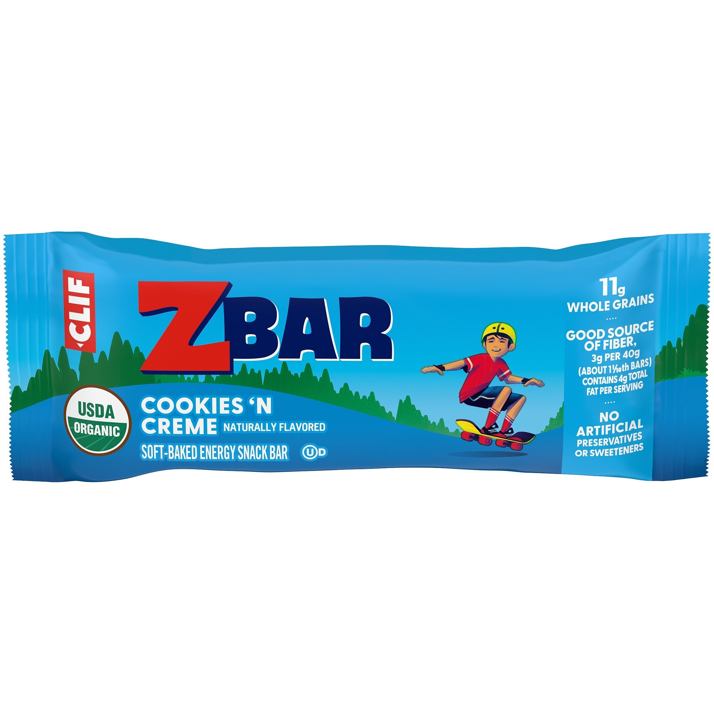 Zbar Cookies 'N Creme Flavor Soft-Baked Energy Snack Bar, Organic Granola Bar